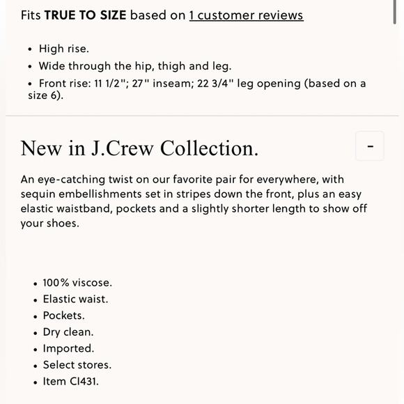 J.Crew Collection cropped Stratus pant with sequins - Picture 4 of 9